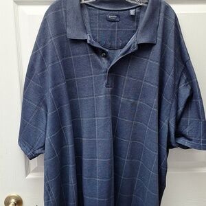 F mens Arrow casual short sleeve blue pullover shirt 4XL